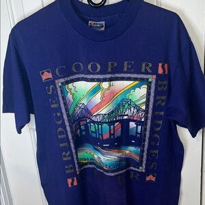 90s tee t-shirt Charleston cooper bridge GLITTERY maximalist fun vintage